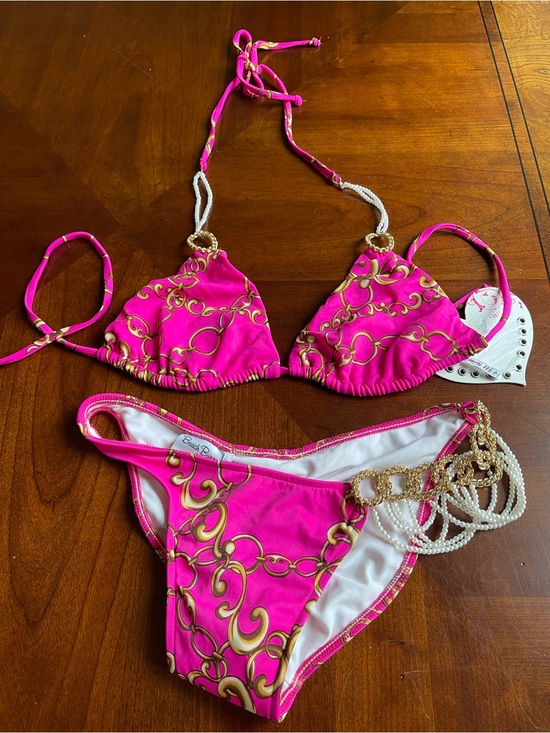 Beach Bunny Other - Brand NWT and liner beach bunny collectible RARE bikini bejeweled L set!!!